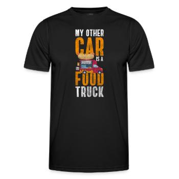 Truck Street Food Snack Truck - Men's Functional T-Shirt - black - Front - AI Model Male 178 dark (178cm)