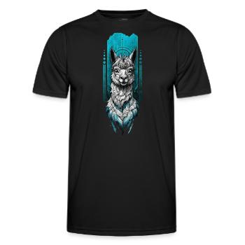 Adorable Lama - T-shirt sport Homme - noir - Devant - AI Model Male 178 dark (178cm)