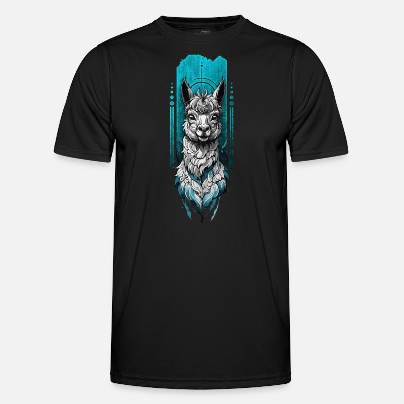 Entzückendes Lama Männer Funktions-T-Shirt