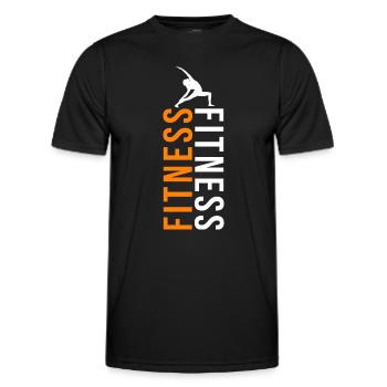 Fitness fitness sport - Men's Functional T-Shirt - black - Front - AI Model Male 178 dark (178cm)