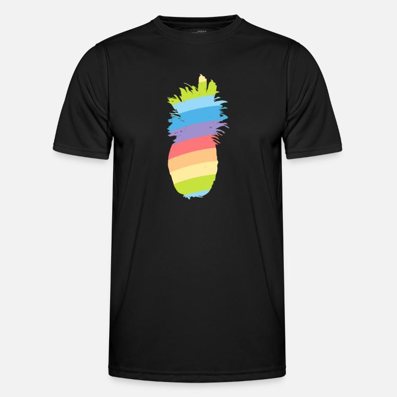 Rainbow - pineapple - Men's Functional T-Shirt - black