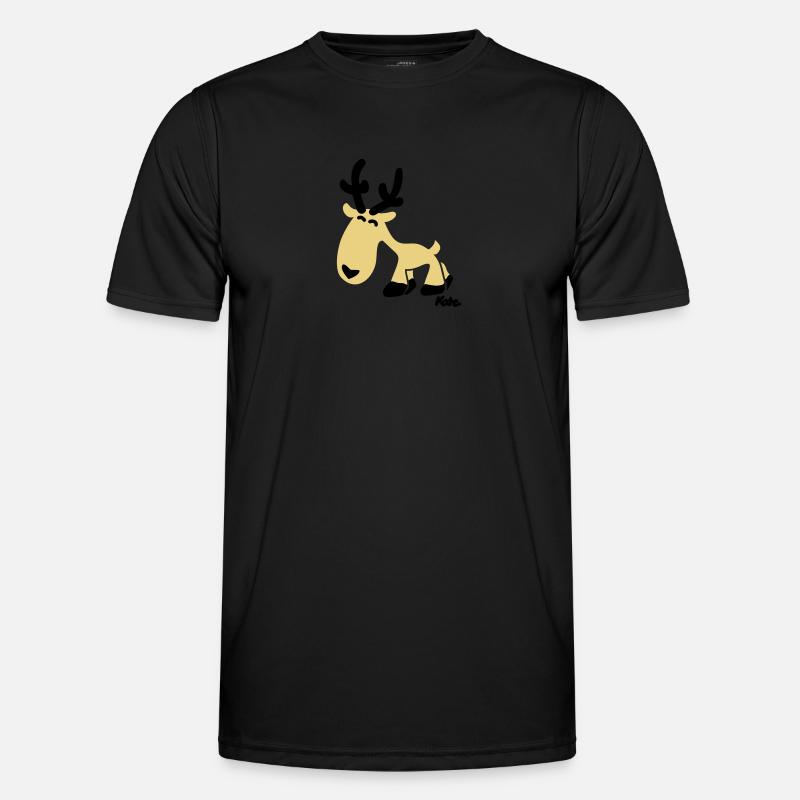Rentier Rudi (c) - Men's Functional T-Shirt - black