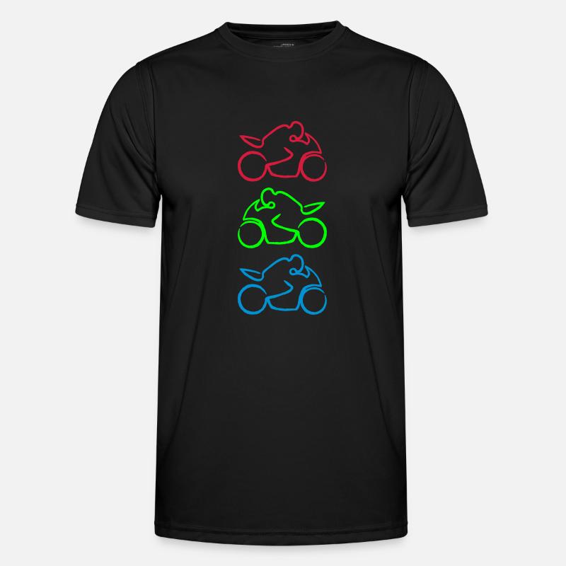 motorcycle 3c - Männer Funktions-T-Shirt - Schwarz