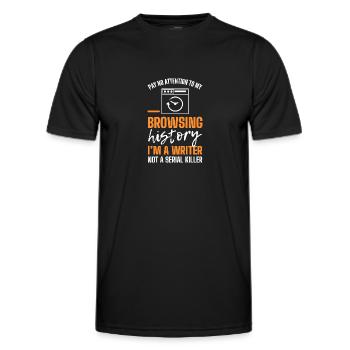 Author - Men's Functional T-Shirt - black - Front - AI Model Male 178 dark (178cm)