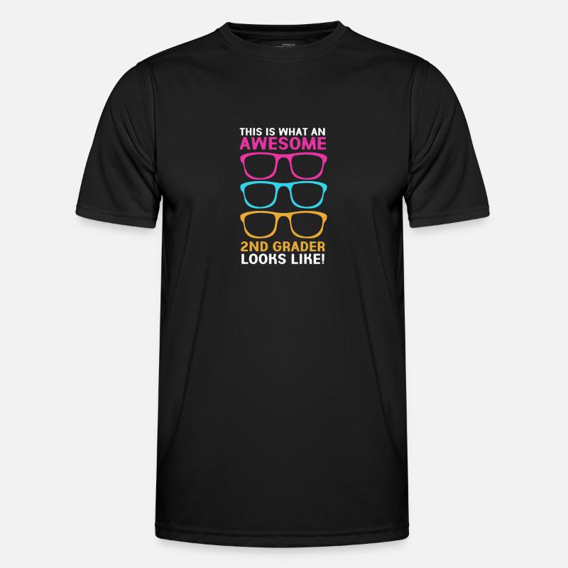 2. Klasse - Männer Funktions-T-Shirt - Schwarz