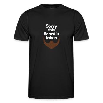 Sorry this Beard is taken - Men's Functional T-Shirt - black - Front - AI Model Male 178 dark (178cm)