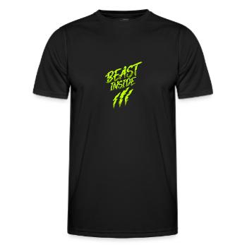 BEAST INSIDE - Männer Funktions-T-Shirt - Schwarz - Vorne - AI Model Male 178 dark (178cm)