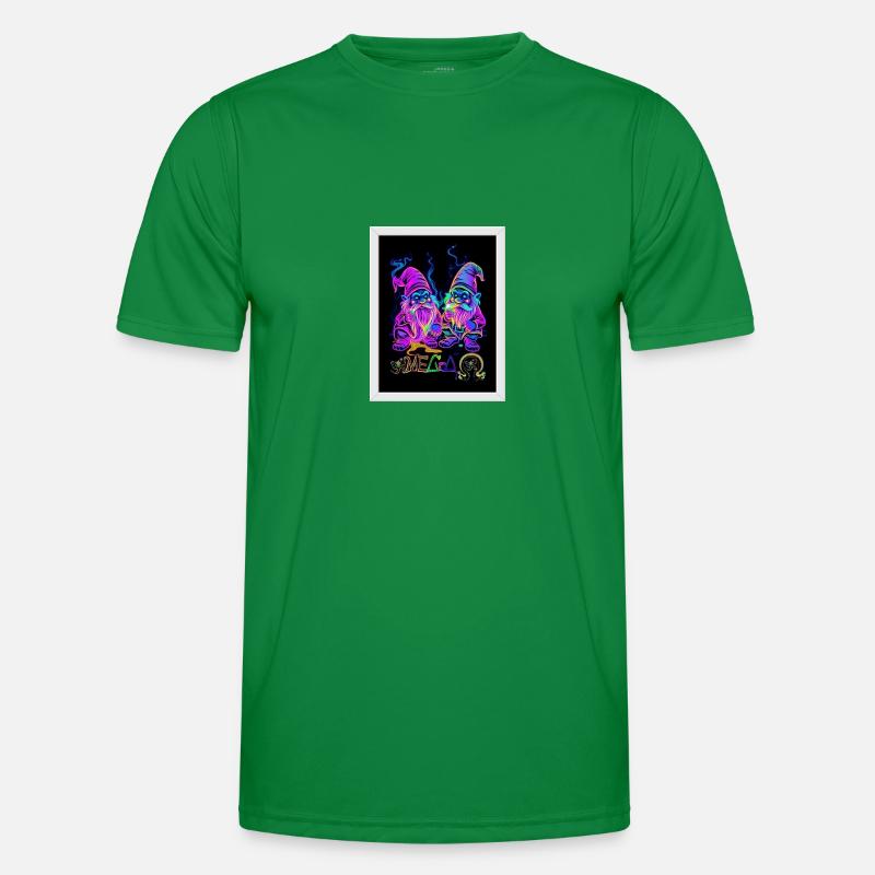 ॐMEGoA Psychedelic Dwarfs 1# Männer Funktions-T-Shirt
