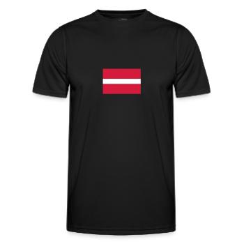 Lettland - Männer Funktions-T-Shirt - Schwarz - Vorne - AI Model Male 178 dark (178cm)