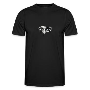 Eyes parti at the drain - Men's Functional T-Shirt - black - Front - AI Model Male 178 dark (178cm)