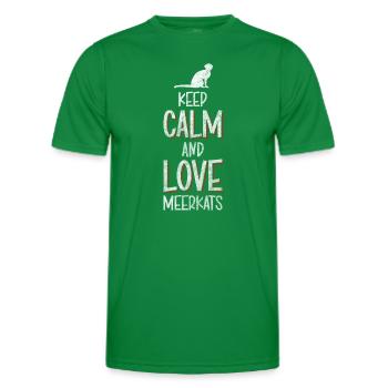 Suricate animal fourrure désert - T-shirt sport Homme - vert - Devant - AI Model Male 178 dark (178cm)