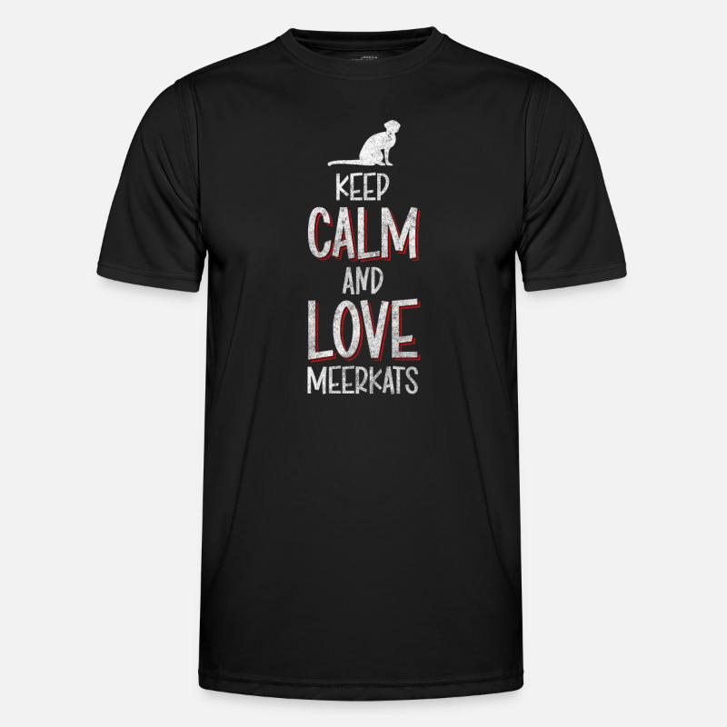 Erdmännchen Tier Fell Wüste - Männer Funktions-T-Shirt - Schwarz