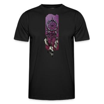 Whispers of Dreams: The Dreamcatcher - Men's Functional T-Shirt - black - Front - AI Model Male 178 dark (178cm)