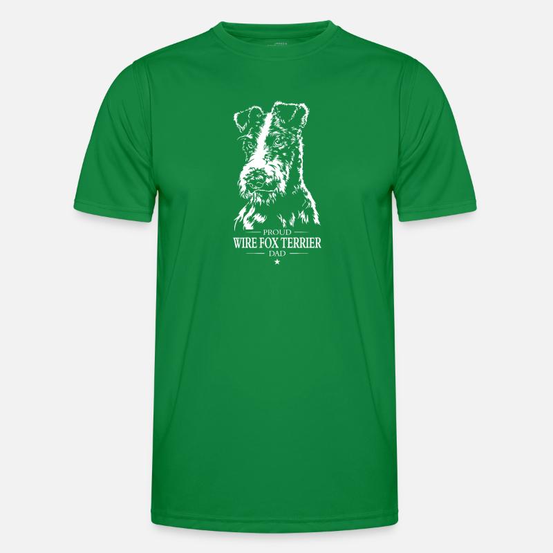 Wire Fox Terrier Dad Hunde Foxterrier Wilsigns Männer Funktions-T-Shirt