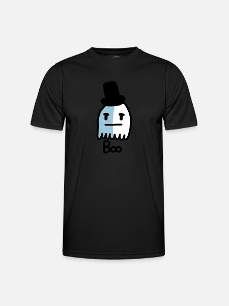 cute ghost - Men's Functional T-Shirt - black
