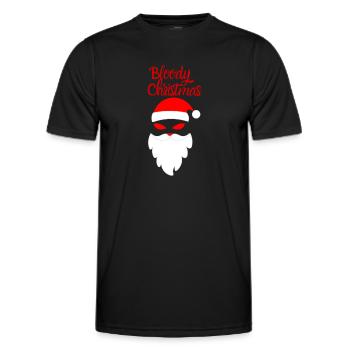 Noël sanglant Joyeux Noël Horreur - T-shirt sport Homme - noir - Devant - AI Model Male 178 dark (178cm)