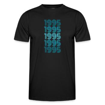 Single Jahrgang - Männer Funktions-T-Shirt - Schwarz - Vorne - AI Model Male 178 dark (178cm)