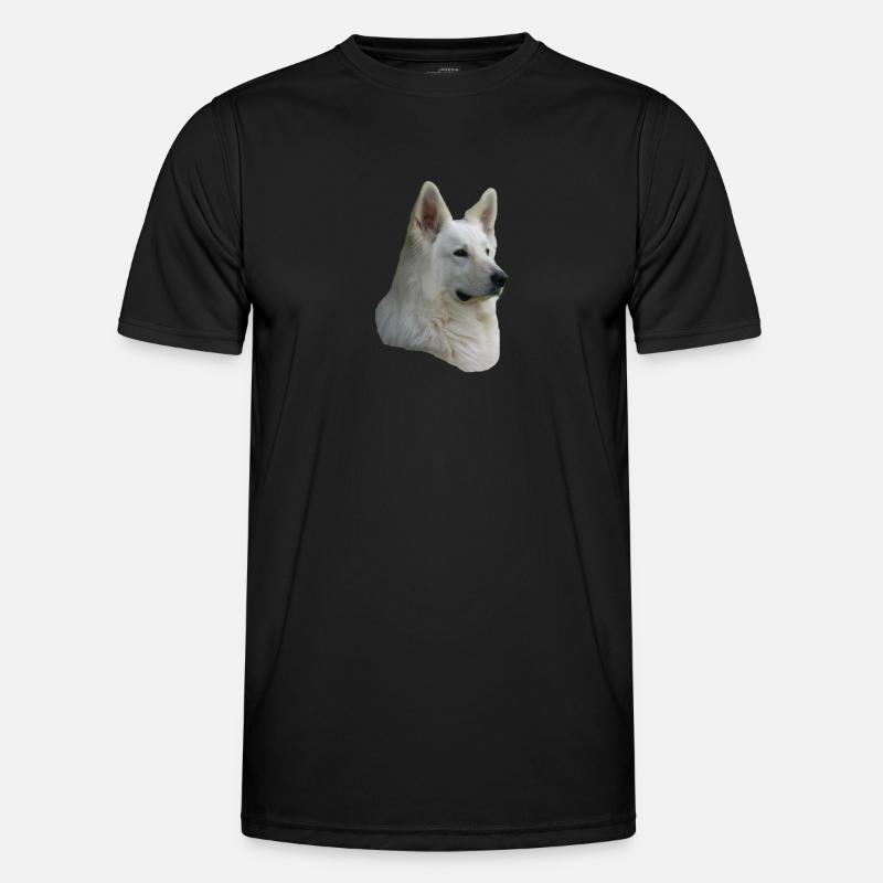 White Shepherd Head Men's Functional T-Shirt