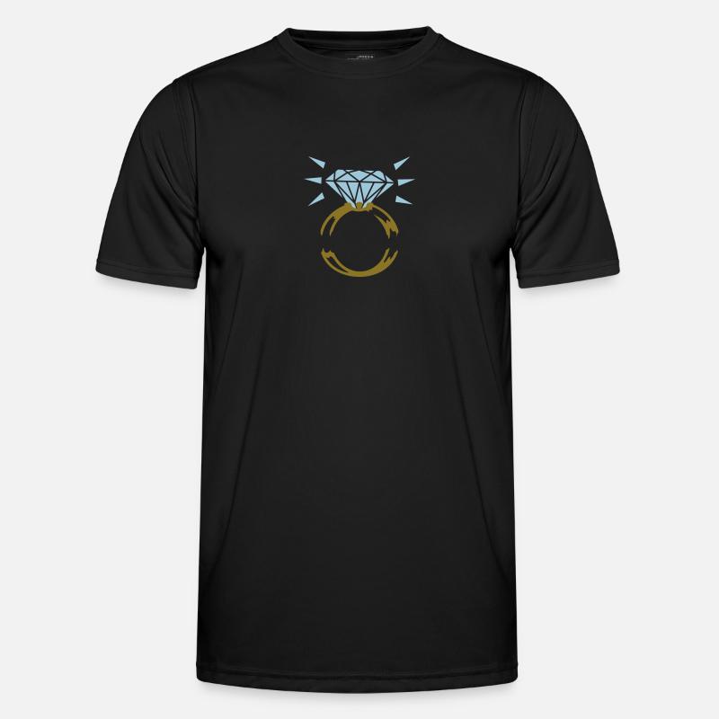 Diamantring / diamond ring (2c) - Men's Functional T-Shirt - black