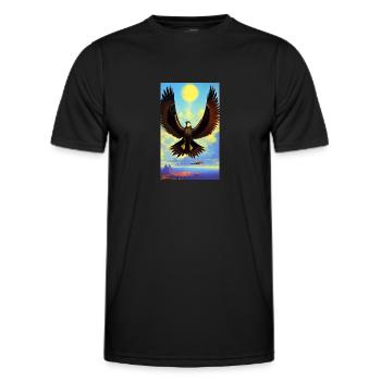 Aigle | Oiseaux | Liberté | Animaux - T-shirt sport Homme - noir - Devant - AI Model Male 178 dark (178cm)