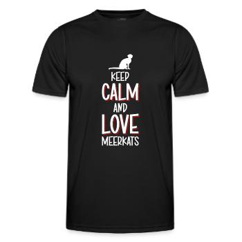 Erdmännchen Tier Lustig - Männer Funktions-T-Shirt - Schwarz - Vorne - AI Model Male 178 dark (178cm)