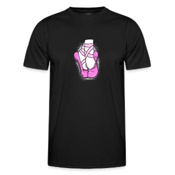 Ballett Ballett-Tänzerin - Männer Funktions-T-Shirt - Schwarz - Vorne - AI Model Male 178 dark (178cm)