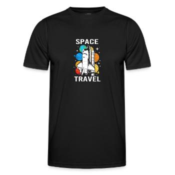 Solar System Universe - Men's Functional T-Shirt - black - Front - AI Model Male 178 dark (178cm)