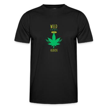 Gras ist der Weg in den Himmel - Männer Funktions-T-Shirt - Schwarz - Vorne - AI Model Male 178 dark (178cm)
