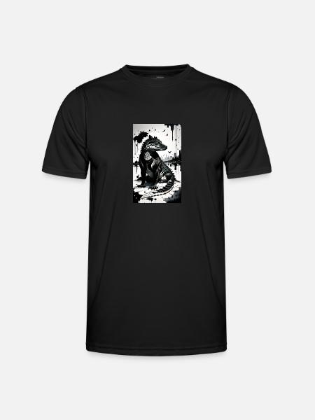 Crocodile Art - Men's Functional T-Shirt - black
