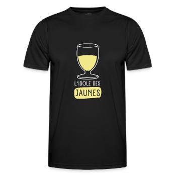 Pastis L'idole Des Jaunes - T-shirt sport Homme - noir - Devant - AI Model Male 178 dark (178cm)