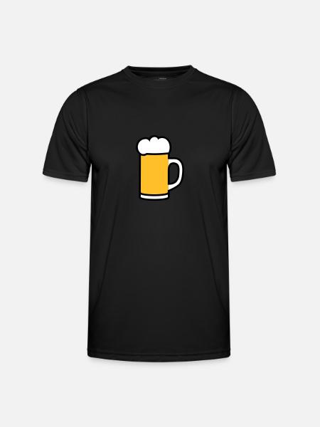 Bierglas 3 Farben - Männer Funktions-T-Shirt - Schwarz