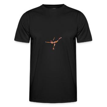 Eiskunstlauf - Männer Funktions-T-Shirt - Schwarz - Vorne - AI Model Male 178 dark (178cm)