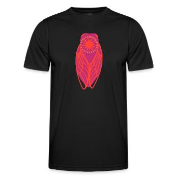 Cigale bohemian sun - Men's Functional T-Shirt - black - Front - AI Model Male 178 dark (178cm)