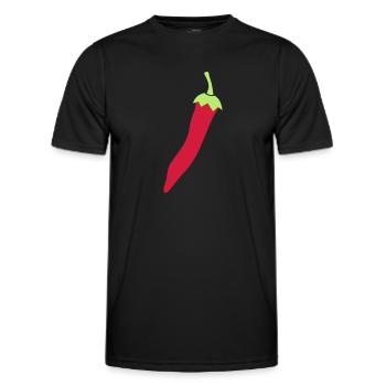 Chilli pepper chilli - Men's Functional T-Shirt - black - Front - AI Model Male 178 dark (178cm)