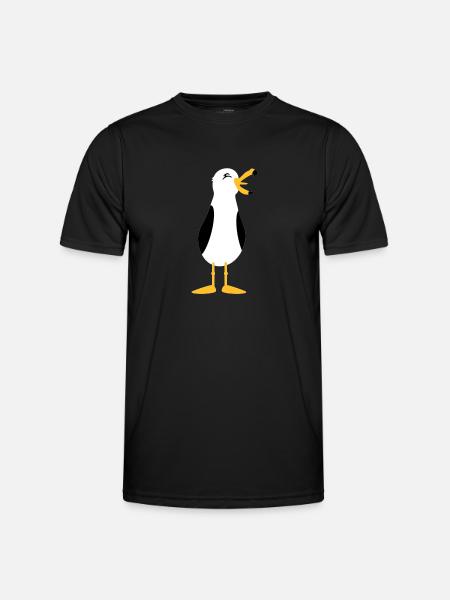 Möwe / seagull (3c) - Männer Funktions-T-Shirt - Schwarz