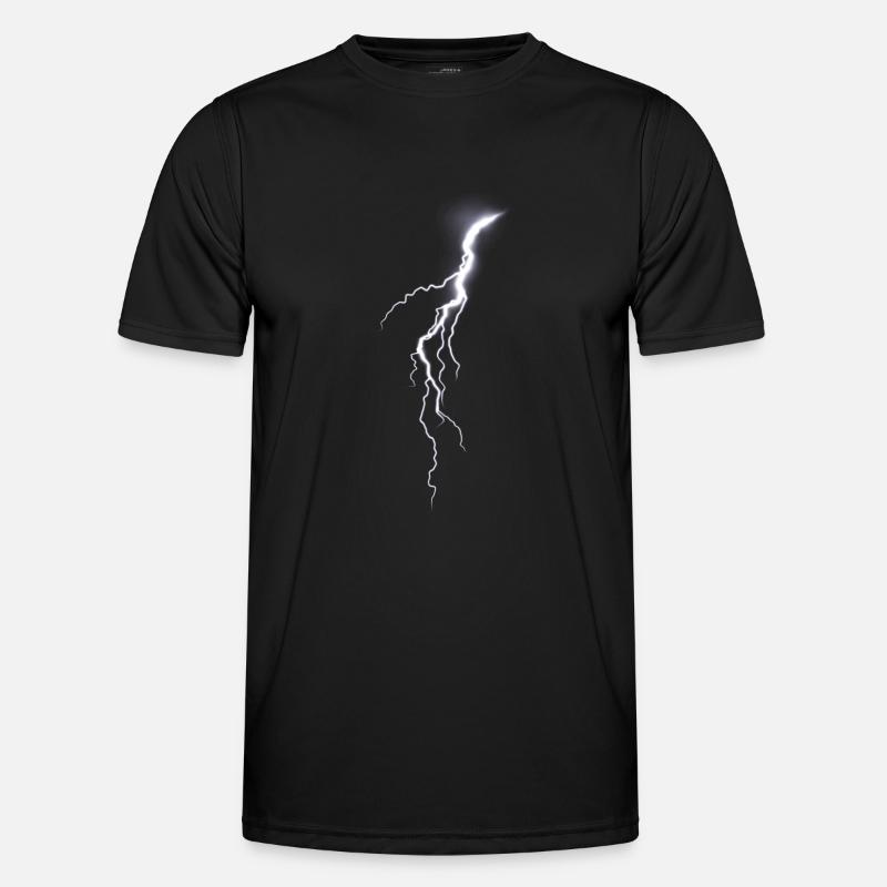 Lightning Bolt Blitz - Männer Funktions-T-Shirt - Schwarz