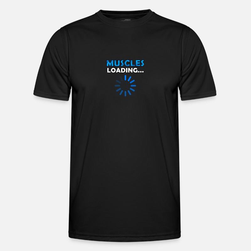 Muscles Loading - Männer Funktions-T-Shirt - Schwarz