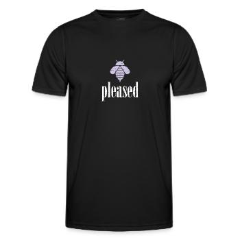 Lila Pastell Bee Pleased Biene Be Pleased - Männer Funktions-T-Shirt - Schwarz - Vorne - AI Model Male 178 dark (178cm)