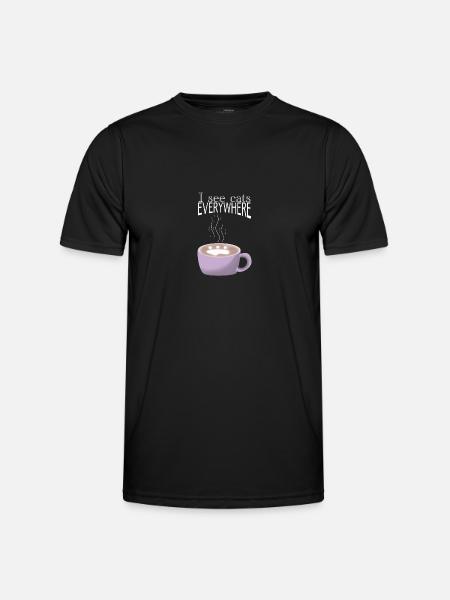 I see cats everywhere - Men's Functional T-Shirt - black