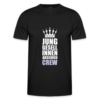 Junggesellinnenabschied Crew - Männer Funktions-T-Shirt - Schwarz - Vorne - AI Model Male 178 dark (178cm)