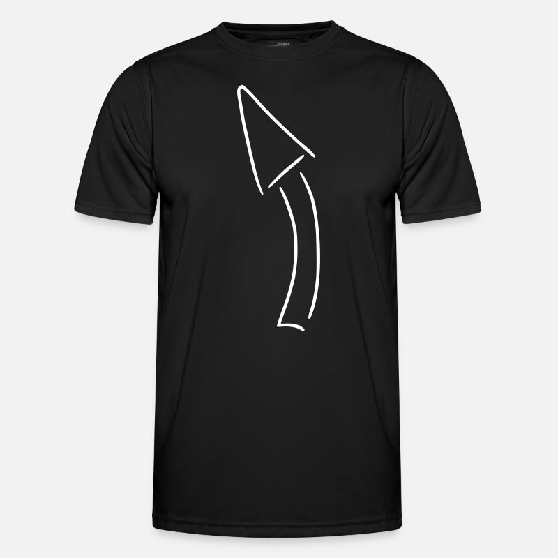 Arrow drawing sketch white - Men's Functional T-Shirt - black