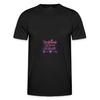 Best Friends Forever - Men's Functional T-Shirt - black - Front - AI Model Male 178 dark (178cm)