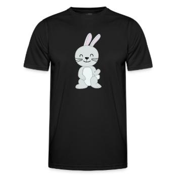 Lapin malin cute - T-shirt sport Homme - noir - Devant - AI Model Male 178 dark (178cm)