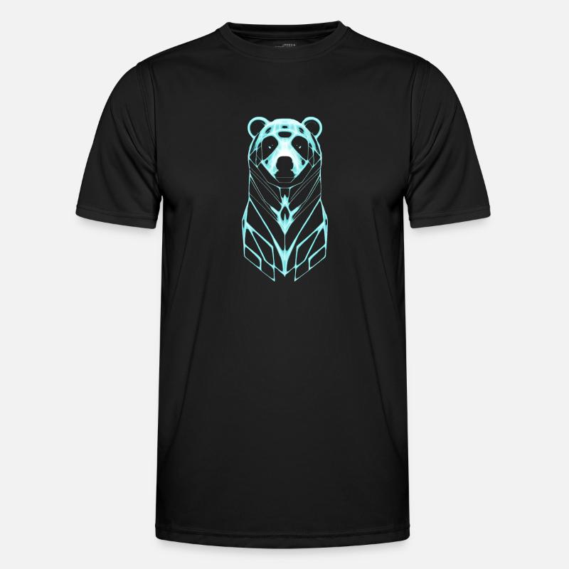 Neon Bear sky blue Männer Funktions-T-Shirt