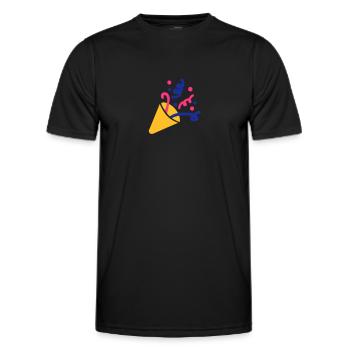 Party fireworks - Men's Functional T-Shirt - black - Front - AI Model Male 178 dark (178cm)