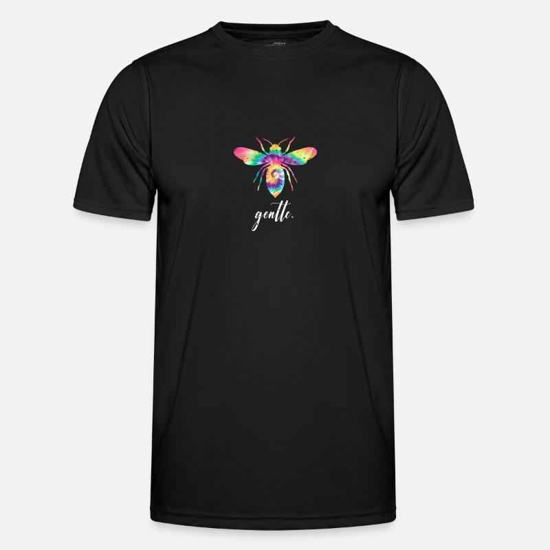 Tie Dye Bee Gentle Biene Be Gentle - Men's Functional T-Shirt - black