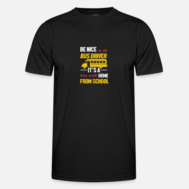 Schulbusfahrer Schulbus - Männer Funktions-T-Shirt - Schwarz