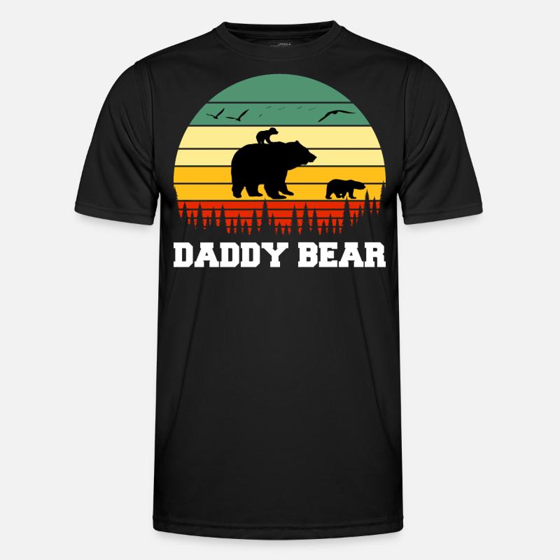 Daddy Bear climb the Mountain in Forest der Bär Männer Funktions-T-Shirt