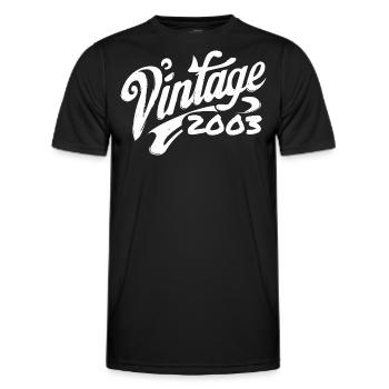 Vintage 2003 Year 2003 Birthday 2003 Retro - Men's Functional T-Shirt - black - Front - AI Model Male 178 dark (178cm)