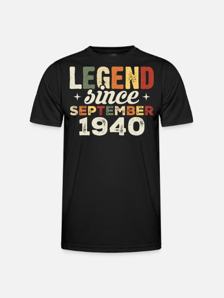 Legendary since September 1940 Birthday September - Men's Functional T-Shirt - black